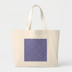 Damask in Blau Jumbo Stoffbeutel