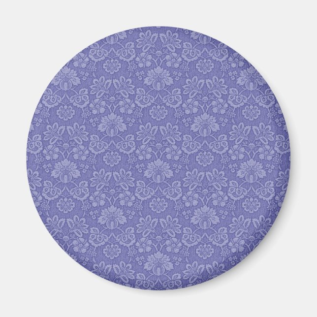 Damask in Blau Magnet (Vorne)