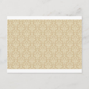 Damask in Cremefarbe Postkarte