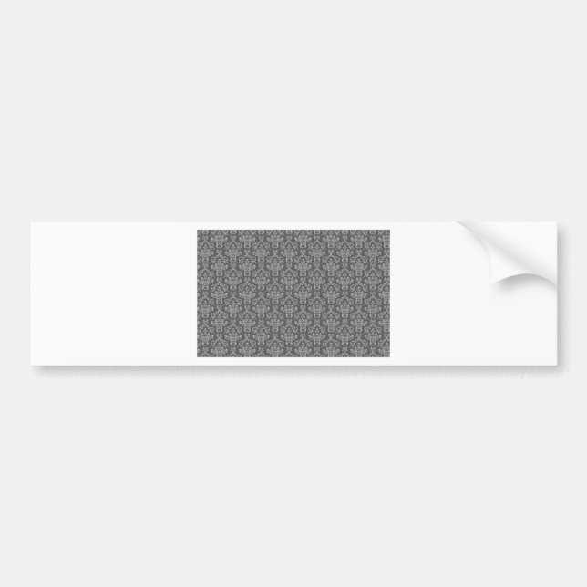 Damask in Grau Autoaufkleber (Vorne)