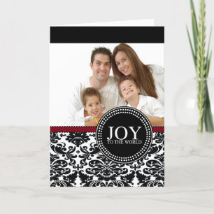 Damask Joto the World Foto Christmas Card Feiertagskarte