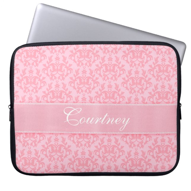 Damask "Kangaroo Paw" mit dem Namen "Pink Laptop c Laptopschutzhülle (Vorderseite)