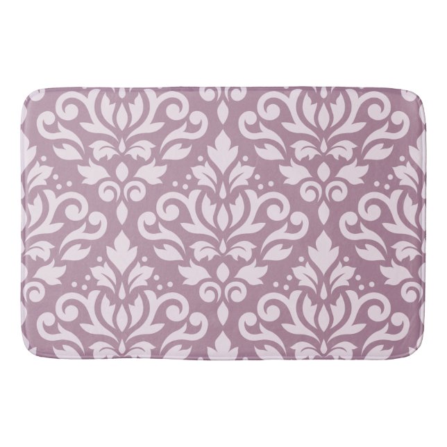 Damask Large Pattern Pink on Mauve Badematte (Vorderseite)