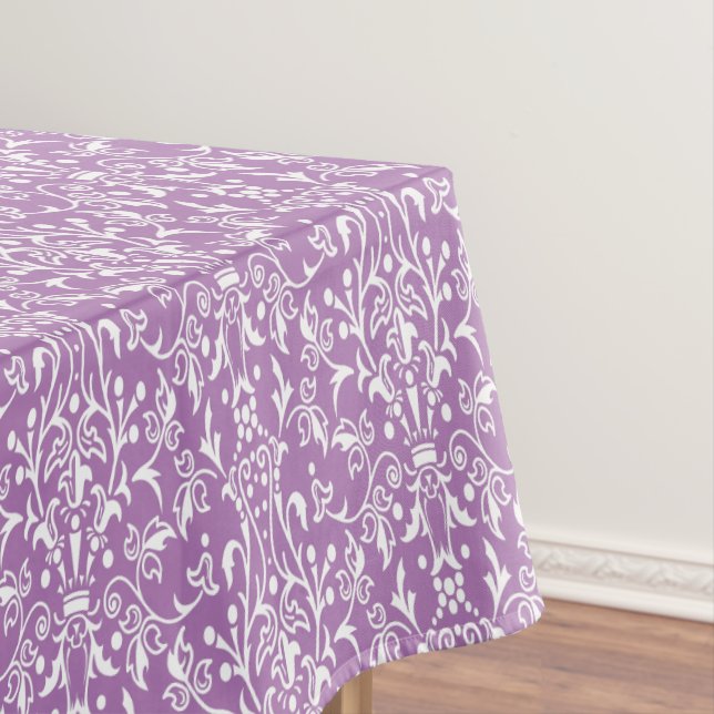Damask Lavendel & White Tischdecke (Beispiel)
