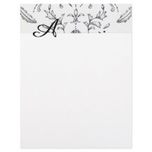 Damask Letterhead Schwarz/Weiß