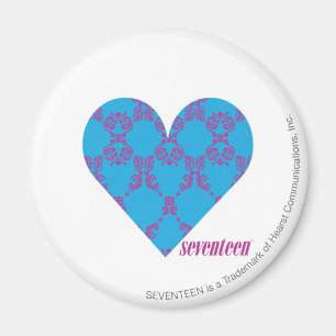 Damask Lila-Aqua 3 Magnet