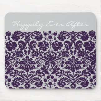Damask Lila Hochzeit Mousepad