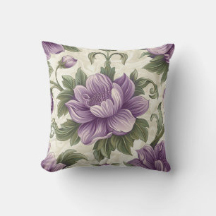Damask Luxus Lila Blume Florist Shop Deco Kissen