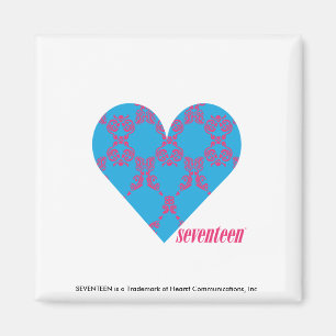 Damask Magenta-Aqua 3 Magnet