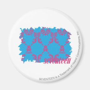 Damask Magenta-Aqua 4 Magnet