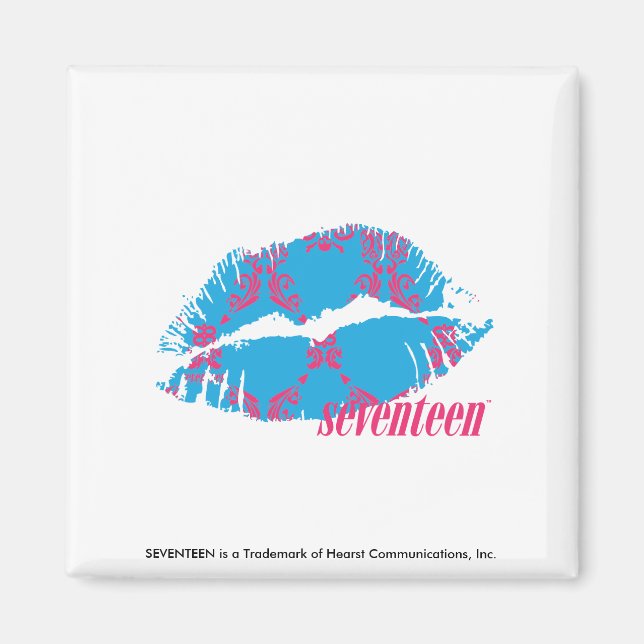 Damask Magenta-Aqua Magnet (Vorne)