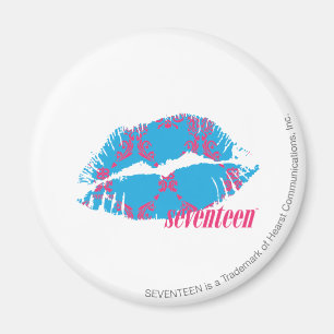 Damask Magenta-Aqua Magnet