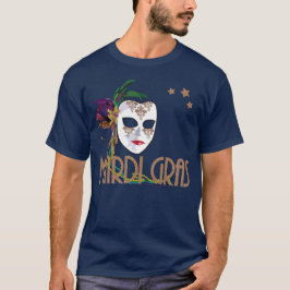 Damask Mardi Gras Mask T - Shirt