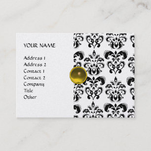 DAMASK MON RUBY hellgrau gold Platin Visitenkarte