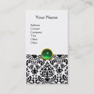 DAMASK MONOGRAM Perle Visitenkarte