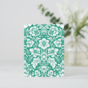 Damask Muster 10 Feiertagspostkarte