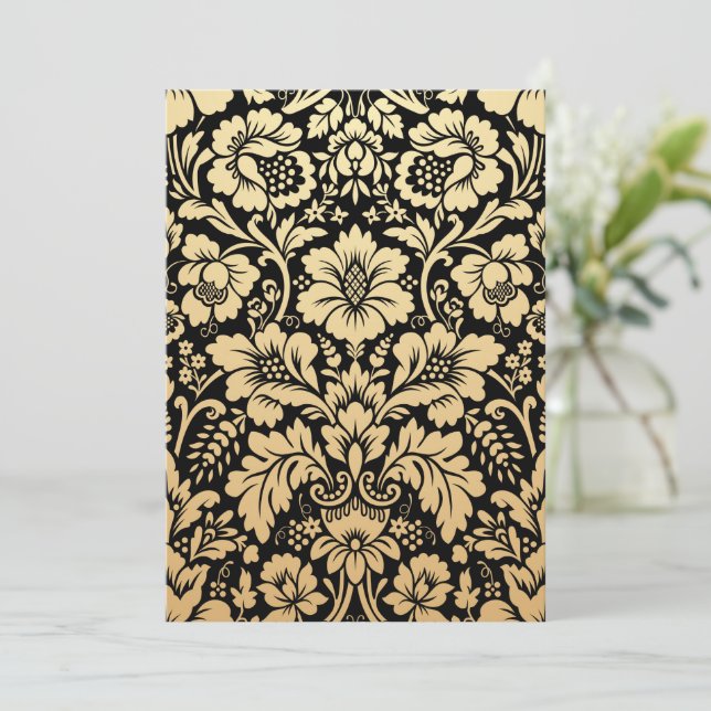 Damask Muster 2 Karte (Stehend Vorderseite)