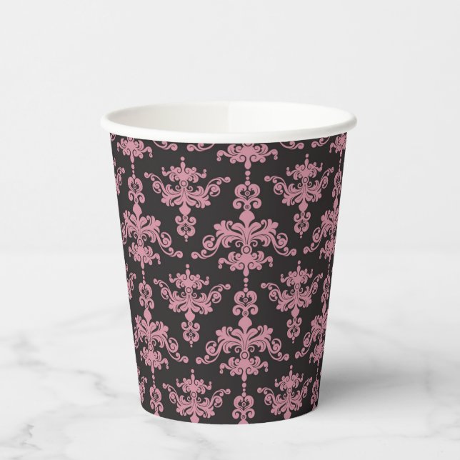 Damask Muster 5 Pappbecher (Links)