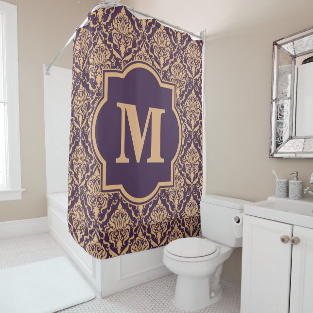 Damask Muster Duschvorhang (Beispiel)