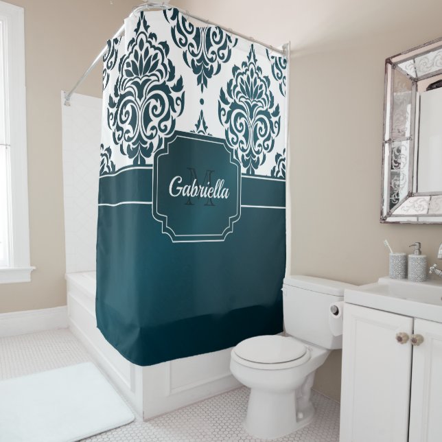 Damask Muster Duschvorhang (Beispiel)