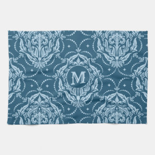Damask Muster kundenspezifische monogramm Küchentü Geschirrtuch