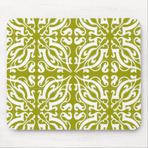 DAMASK - Olive Green Mousepad