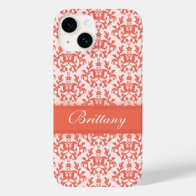 Damask orange embergname iphone Case-Mate iPhone 14 hülle (Rückseite)