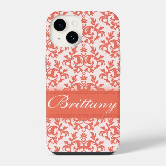 Damask orange Glutname iPhone  14 Hülle (Rückseite)