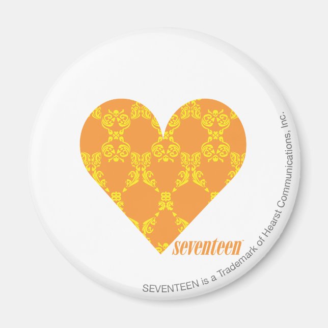 Damask Orange-Yellow 2 Magnet (Vorne)