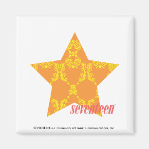 Damask Orange-Yellow 3 Magnet