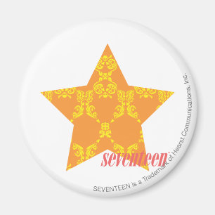 Damask Orange-Yellow 3 Magnet