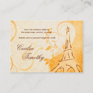 Damask Parisienne: Website zur Hochzeit von Herbst Begleitkarte