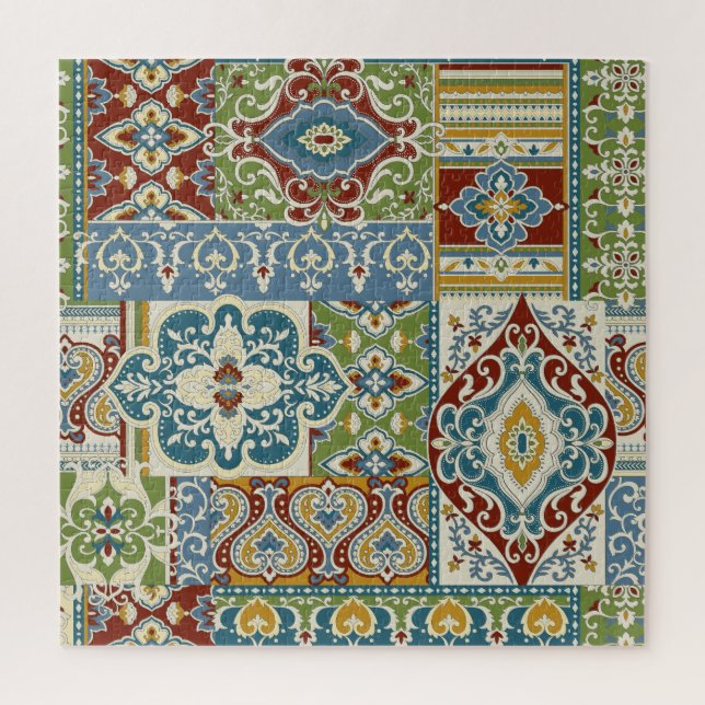 Damask Patchwork: Farbiges türkisches Vintag. (Vertikal)