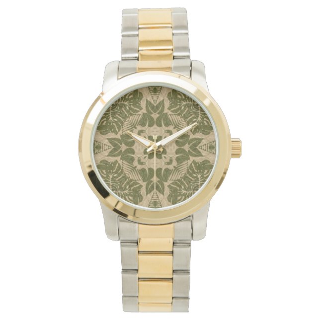 Damask Pattern Armbanduhr (Vorderseite)