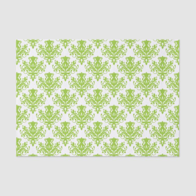 Damask Pattern - Marian Green Seidenpapier (Vorderseite)