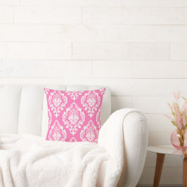 Damask Persian Pink Throw Kissen
