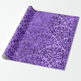 Damask Royal Lila Amethyst Violet Plum Geschenkpapier
