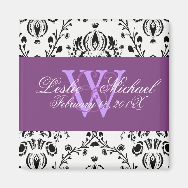 Damask Save the Date Hochzeit, Magnete Magnet (Vorne)