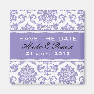Damask Save the Date Hochzeitskündigung Magnet