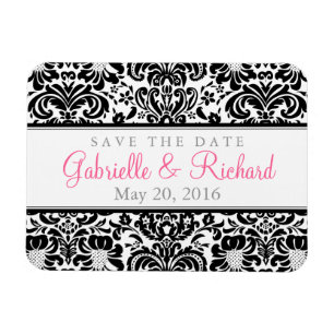 Damask Save the Date Magnet