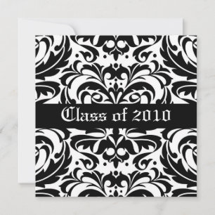 Damask Scroll Class of Abschluss Invitation Einladung