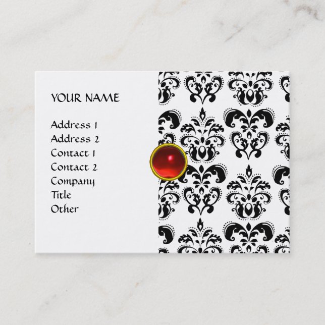 DAMASK THREEGEM VISITENKARTE (Vorderseite)