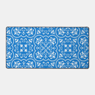 Damask True Blue Classic monochromatisch Schreibtischunterlage