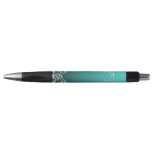 Damask Turquoise stylos Mariage