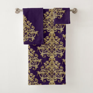 Damask Violet Or Élégant Vintage