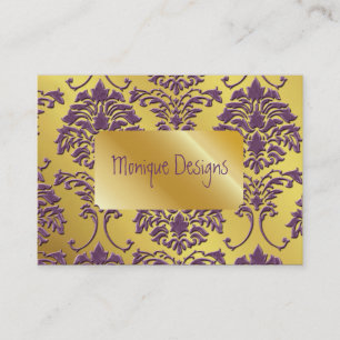 Damask Visitenkarte, Goldton Visitenkarte