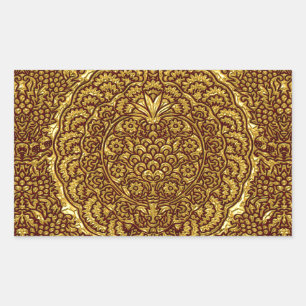 Damask von Königin Margaret I. von Dänemarks Kleid Rechteckiger Aufkleber