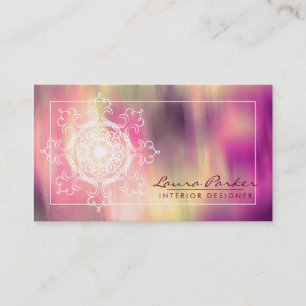 Damask Watercolor Mandala Elegante Kunst, Dichtung Visitenkarte