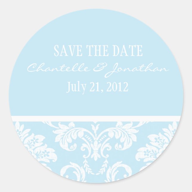 Damask Wedding Sticker (Vorderseite)