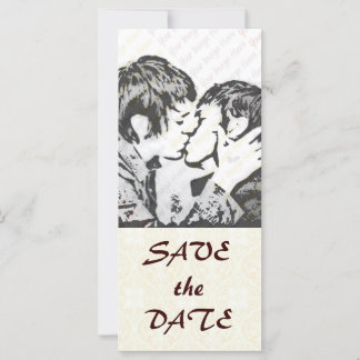 Damask White WEDDING Rett-the-Date